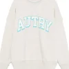 AUTRY FELPA LOGO AZZURRO