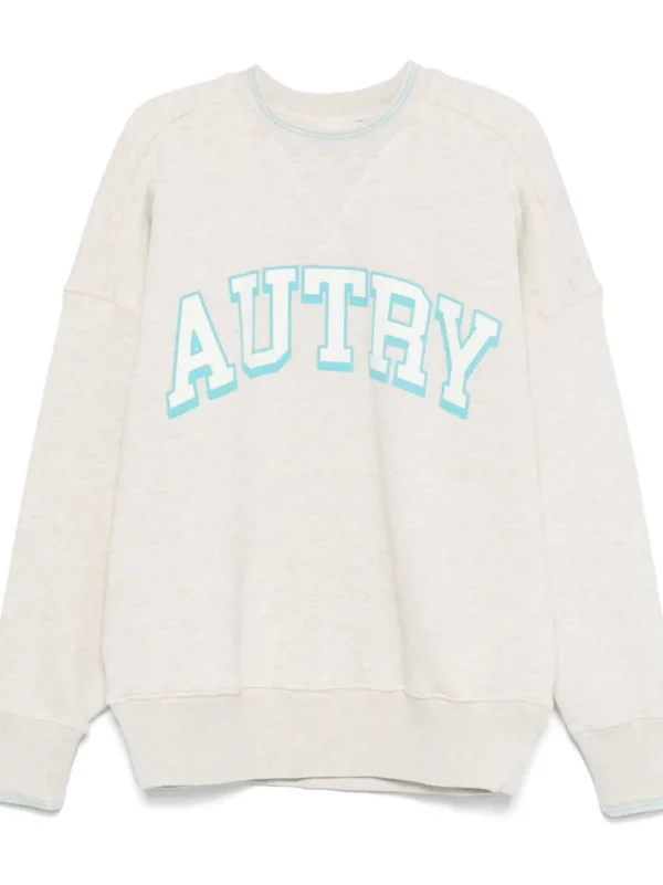 AUTRY FELPA LOGO AZZURRO