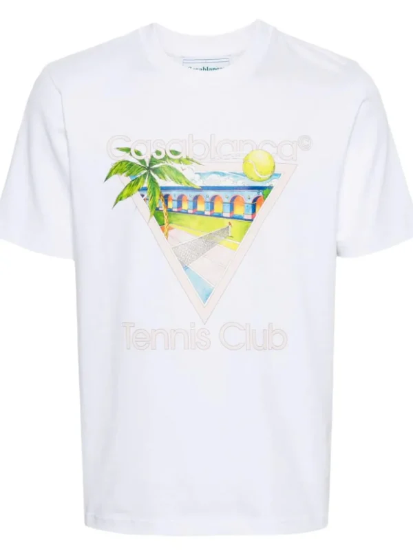 CASABLANCA T SHIRT TENNIS CLUB ICON