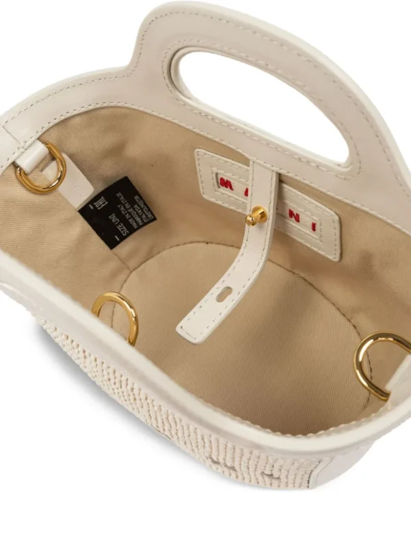 MARNI BORSA TROPICALIA MICRO WHITE