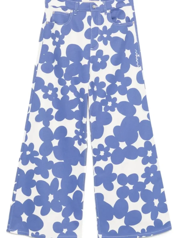 MARNI PANTALONI A FIORI