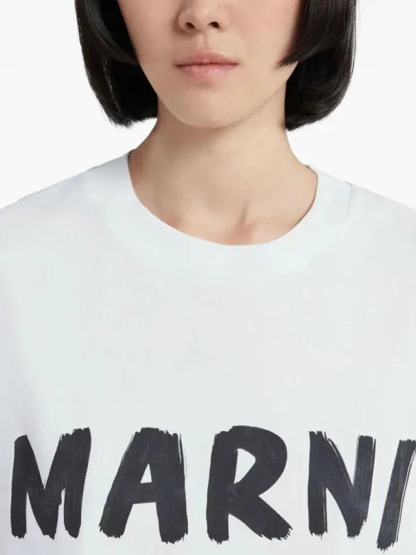 MARNI T-SHIRT LOGO BIANCO