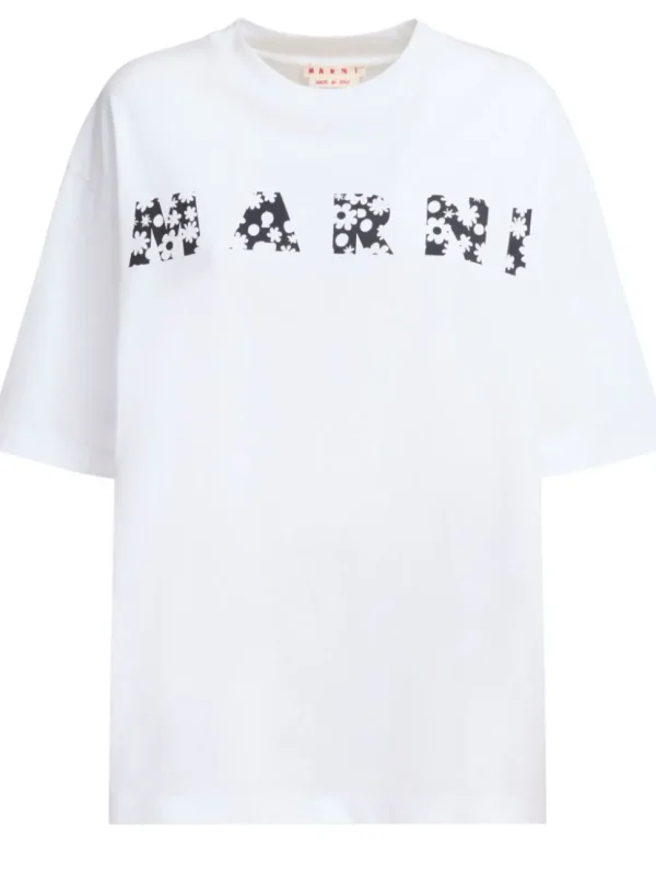 MARNI T-SHIRT LOGO RICAMO