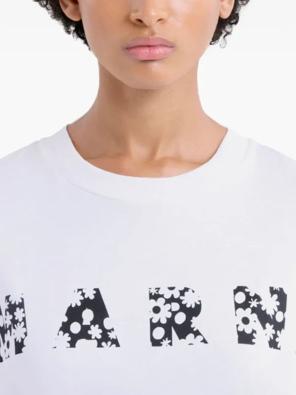 MARNI T-SHIRT LOGO RICAMO