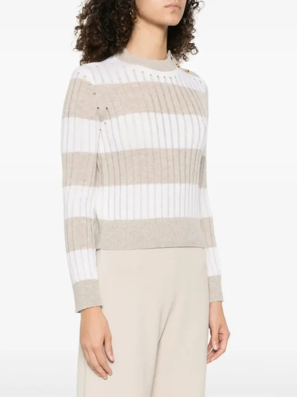 MAX MARA MAGLIA ALFEO RIGA GRANDE BEIGE