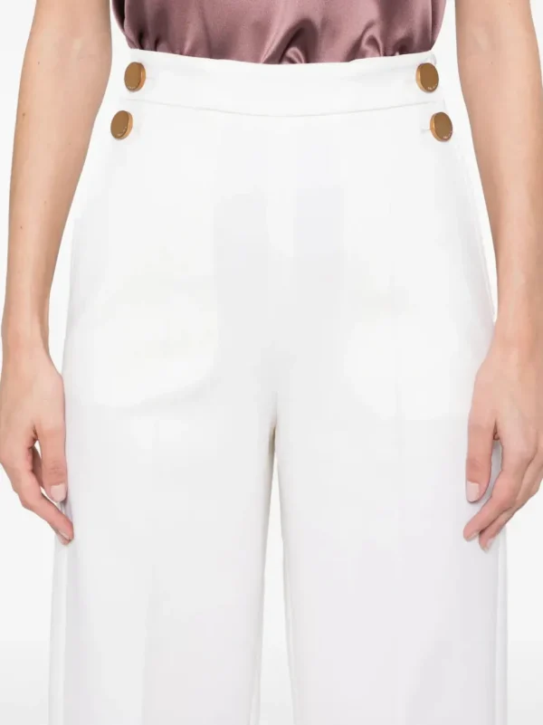 MAX MARA PANTALONE POLONIA BIANCO