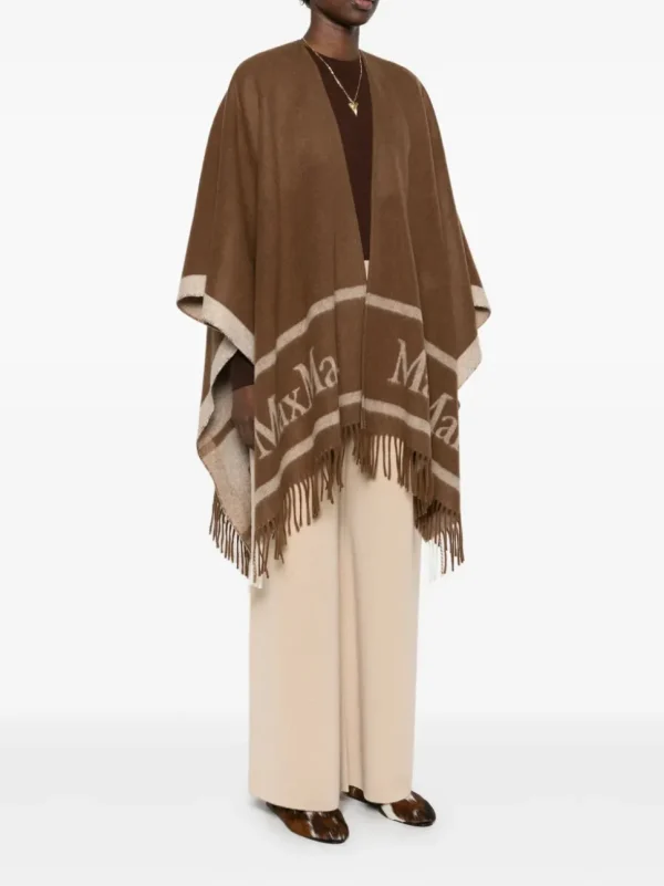 MAX MARA PONCHO HILDE CUOIO