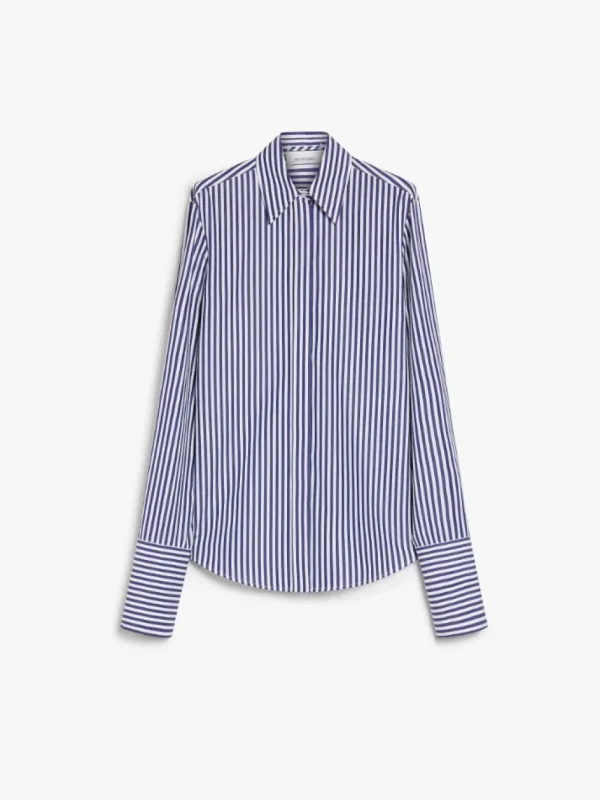 SPORTMAX CAMICIA CONIO AZZURRO SCURO