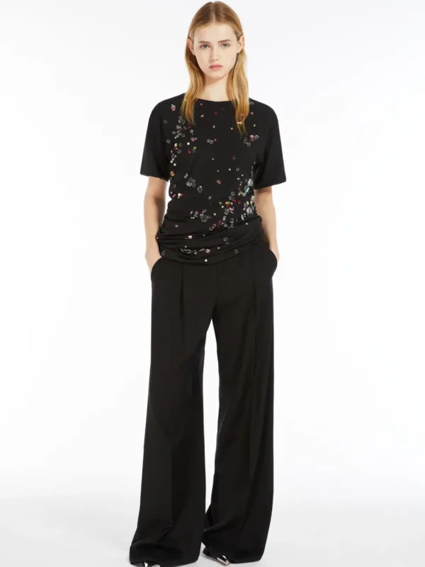 SPORTMAX PANTALONE VELA NERO