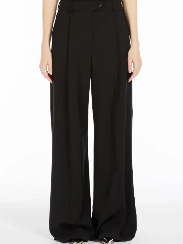 SPORTMAX PANTALONE VELA NERO